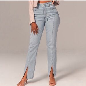 Abercrombie & Fitch Curve Love Ultra High Rise 90s Straight Jean